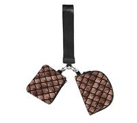 Hnnkloy Abanicos Art Déco de Oro Rosa sobre Fondo Negro,Bolso de muñeca para deportes al aire libre, monedero portátil, cartera de muñeca con llavero desmontable