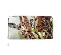 Hnnkloy Acuarela Ciervo Jirafa,Carteras de Cuero PU de Gran Capacidad para Hombres y Mujeres.