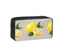 Hnnkloy Acuarela Fruta de Verano Limones Hojas Slich,Estuche de lápices de Gran Capacidad, portátil, para bolígrafos, Bolsa de papelería para la Escuela y la Oficina.