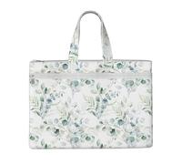 Hnnkloy Acuarela Verde Floral Hoja Eucalipto Hojas Redondas Suculenta,Bolsa de lona para documentos con cremallera, bolso de mano, maletín para la escuela y la oficina.