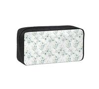 Hnnkloy Acuarela Verde Floral Hoja Eucalipto Hojas Redondas Suculenta,Estuche de lápices de Gran Capacidad, portátil, para bolígrafos, Bolsa de papelería para la Escuela y la Oficina.