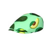 Hnnkloy Aguacate Verde Fresco, Fitness, Personas, Ejercicio, Gorra Plana para Hombre, Gorra de repartidor de periódicos para Hombre, Boina Ajustable para Conducir