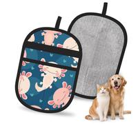 Hnnkloy Ajolote Kawaii, Paquete de 2 Guantes para Eliminar el Pelo de Mascotas, Guantes de Aseo antiestáticos para Perros y Gatos.