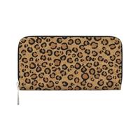 Hnnkloy Animal Leopardo Salvaje Impreso,Carteras de Cuero PU de Gran Capacidad para Hombres y Mujeres.