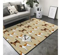Hnnkloy Animal Mascota Beagle Lindo e Inteligente de Dibujos Animados, Alfombra Grande Antideslizante para Sala de Estar o Dormitorio, 208 x 148 cm.