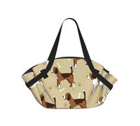 Hnnkloy Animal Mascota Beagle Lindo e Inteligente de Dibujos Animados,Esterilla de Camping portátil, Manta de Picnic Plegable Multifuncional Que también Sirve como Bolsa de Camping para Viajes.