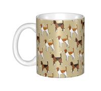 Hnnkloy Animal mascota Beagle lindo e inteligente de dibujos animados,Taza de cerámica grande para café, ideal para cocina, restaurante, oficina o cafetería, 330 ml.