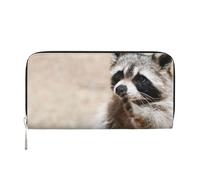 Hnnkloy Animales Inteligentes Mapache Naturaleza,Carteras de Cuero PU de Gran Capacidad para Hombres y Mujeres.