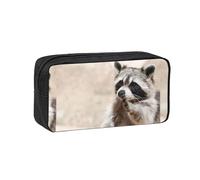 Hnnkloy Animales Inteligentes Mapache Naturaleza,Estuche de lápices de Gran Capacidad, portátil, para bolígrafos, Bolsa de papelería para la Escuela y la Oficina.