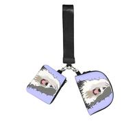 Hnnkloy Antiguo perro pastor inglés,Bolso de muñeca para deportes al aire libre, monedero portátil, cartera de muñeca con llavero desmontable