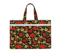 Hnnkloy Arándano ruso tradicional,Bolsa de lona para documentos con cremallera, bolso de mano, maletín para la escuela y la oficina.