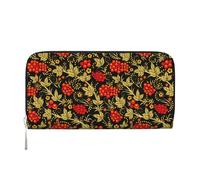 Hnnkloy Arándano Tradicional Ruso,Carteras de Cuero PU de Gran Capacidad para Hombres y Mujeres.