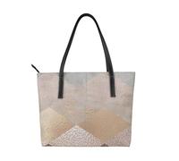 Hnnkloy Argyle de mármol color cobre y oro rosa,Bolso de mano de piel sintética, bolso tote de gran capacidad, bolso de hombro para mujer, ideal para el trabajo y los viajes.