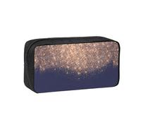 Hnnkloy Artista de Maquillaje con Purpurina Rosa Azul Marino y Cobre,Estuche de lápices de Gran Capacidad, portátil, para bolígrafos, Bolsa de papelería para la Escuela y la Oficina.