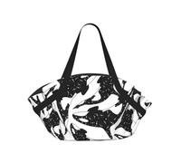 Hnnkloy Asesino de orcas y Ballenas,Esterilla de Camping portátil, Manta de Picnic Plegable Multifuncional Que también Sirve como Bolsa de Camping para Viajes.