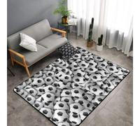 Hnnkloy Balón de fútbol, Alfombra Grande Antideslizante para Sala de Estar o Dormitorio, 150 x 100 cm.