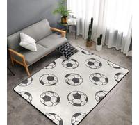 Hnnkloy Balón de fútbol, Alfombra Grande Antideslizante para Sala de Estar o Dormitorio, 150 x 100 cm.