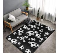Hnnkloy Balón de fútbol, Alfombra Grande Antideslizante para Sala de Estar o Dormitorio, 150 x 100 cm.