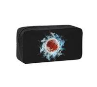 Hnnkloy Baloncesto Abstracto,Estuche de lápices de Gran Capacidad, portátil, para bolígrafos, Bolsa de papelería para la Escuela y la Oficina.