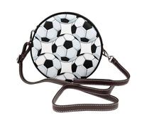 Hnnkloy Balones de fútbol Deportes,Bolso de hombro de piel sintética, bolso cruzado redondo - Bolso circular para mujer