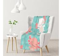 Hnnkloy Bebé ajolote Kawaii Lindo,Manta Suave para sofá Cama, cálida, antipilling, de Franela Afelpada, 76 x 102 cm.