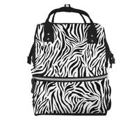 Hnnkloy Borde a cuadros con estampado de cebra.Mochila de maternidad de gran capacidad, bolso cambiador, mochila de viaje para actividades al aire libre.