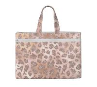 Hnnkloy Brillo de tigre de oro rosa,Bolsa de lona para documentos con cremallera, bolso de mano, maletín para la escuela y la oficina.