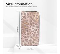 Hnnkloy Brillo de Tigre de Oro Rosa,Carteras de Cuero PU de Gran Capacidad para Hombres y Mujeres.