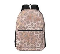Hnnkloy Brillo de tigre de oro rosa,Mochila informal de 17 pulgadas con bolsillos, resistente al agua, para la escuela.
