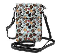 Hnnkloy Bulldog Chihuahua Siberianos Amor Corazón Pata,Bolsos para celular para mujer, bolsos pequeños cruzados - Cartera para celular de cuero sintético con ranuras para tarjetas de crédito