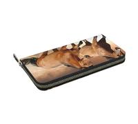 Hnnkloy Caballo Corriendo Animal Salvaje,Carteras de Cuero PU de Gran Capacidad para Hombres y Mujeres.