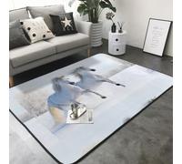 Hnnkloy Caballos raros moteados al Galope, Alfombra Grande Antideslizante para Sala de Estar o Dormitorio, 208 x 148 cm.