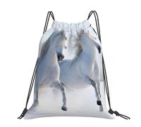 Hnnkloy Caballos raros moteados al galope,Mochila con cordón unisex, bolsa deportiva para gimnasio, mochila informal para el día a día.