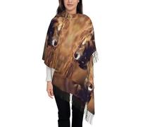 Hnnkloy Cachorro Border Collie Bokeh Marrón Border Collie,Bufanda grande de cachemira sintética para mujer, chal ligero con borlas, 197 x 72 cm