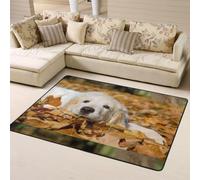 Hnnkloy Cachorro de Perro Perezoso Impreso, Alfombra Grande Antideslizante para Sala de Estar o Dormitorio, 160 x 120 cm.