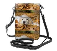 Hnnkloy Cachorro de perro perezoso impreso,Bolsos para celular para mujer, bolsos pequeños cruzados - Cartera para celular de cuero sintético con ranuras para tarjetas de crédito