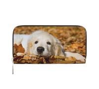 Hnnkloy Cachorro de Perro Perezoso Impreso,Carteras de Cuero PU de Gran Capacidad para Hombres y Mujeres.