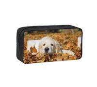 Hnnkloy Cachorro de Perro Perezoso Impreso,Estuche de lápices de Gran Capacidad, portátil, para bolígrafos, Bolsa de papelería para la Escuela y la Oficina.