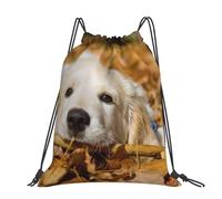 Hnnkloy Cachorro de perro perezoso impreso,Mochila con cordón unisex, bolsa deportiva para gimnasio, mochila informal para el día a día.