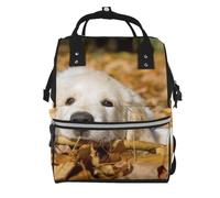 Hnnkloy Cachorro de perro perezoso impreso.Mochila de maternidad de gran capacidad, bolso cambiador, mochila de viaje para actividades al aire libre.