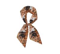 Hnnkloy Cachorros de Cavalier King Charles Spaniel en otoño, Bufanda de seda sintética para mujer, bufandas de moda para el cuello, diadema versátil