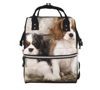 Hnnkloy Cachorros pequeños de Cavalier King Charles Spaniel.Mochila de maternidad de gran capacidad, bolso cambiador, mochila de viaje para actividades al aire libre.