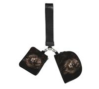 Hnnkloy Caída del león en 3D,Bolso de muñeca para deportes al aire libre, monedero portátil, cartera de muñeca con llavero desmontable