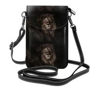 Hnnkloy Caída del león en 3D,Bolsos para celular para mujer, bolsos pequeños cruzados - Cartera para celular de cuero sintético con ranuras para tarjetas de crédito