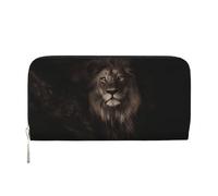 Hnnkloy Caída del león en 3D,Carteras de Cuero PU de Gran Capacidad para Hombres y Mujeres.