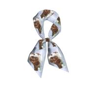 Hnnkloy Cara de Cavalier King Charles Spaniel, Bufanda de seda sintética para mujer, bufandas de moda para el cuello, diadema versátil
