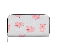 Hnnkloy Cerditos Lindos y alegres,Carteras de Cuero PU de Gran Capacidad para Hombres y Mujeres.