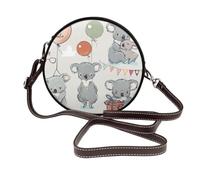 Hnnkloy Coala,Bolso de hombro de piel sintética, bolso cruzado redondo - Bolso circular para mujer