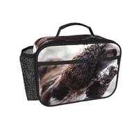 Hnnkloy Cocker Spaniel inglés, perros de pelaje rizado blanco parduzco,Bolsa de almuerzo portátil, fiambrera resistente, bolsa isotérmica reutilizable