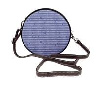 Hnnkloy Código binario de programador morado,Bolso de hombro de piel sintética, bolso cruzado redondo - Bolso circular para mujer